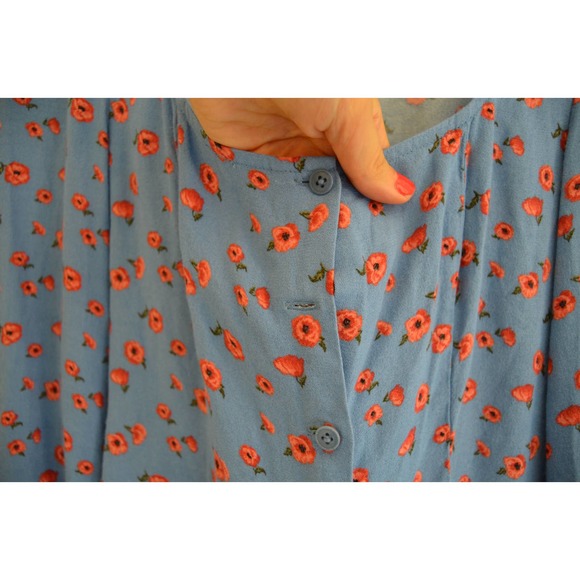 Reformation Blue Floral Top XS - Picture 4 of 6